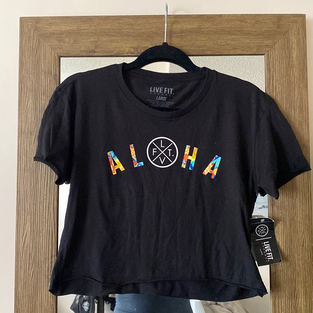 LVFT Aloha Hawaii Crop Workout Tee